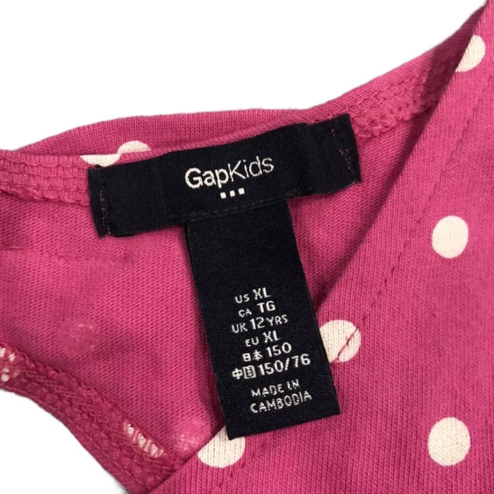 Gap Kids XL (12) Pink Polkadot Dress